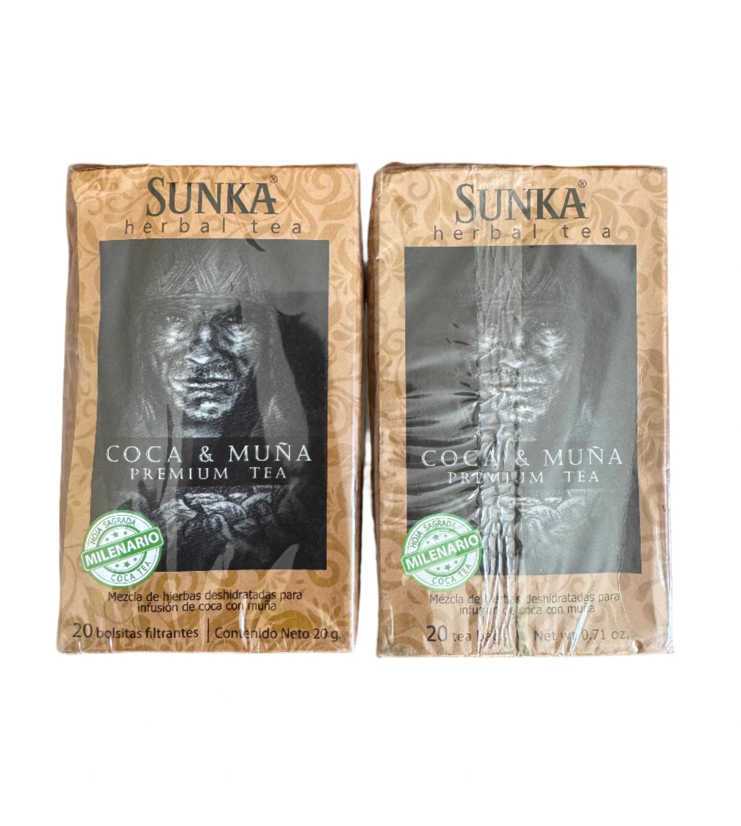 2 - SUNKA Herbal Tea Coca y Muña Premium Tea 20 Tea Bags total 40
