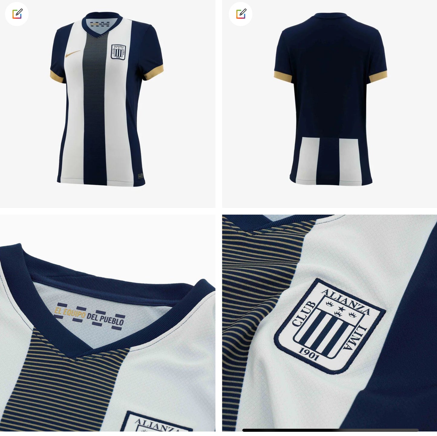Nike Alianza Lima 2025 Women’s Official Soccer Jersey – Authentic Peru Football Shirt