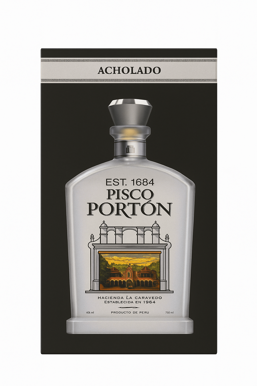 Pisco Portón Acholado 750ml Caravedo - Porton Pisco Mosto Verde Acholado 750ml - MoreWines