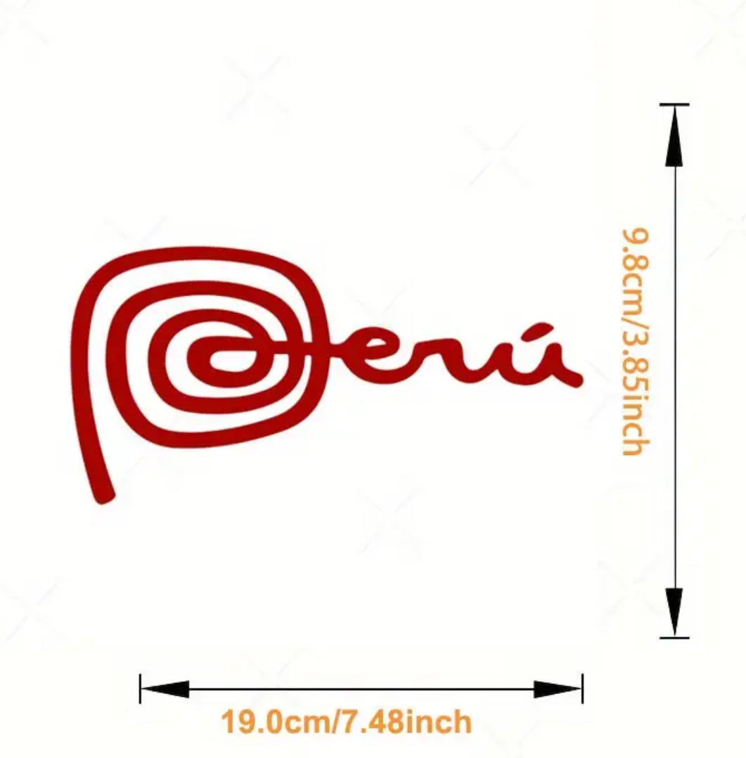 Peru Logo Vinyl Decal 7.5'' – Self-Adhesive Sticker for Cars, Laptops, Windows & More