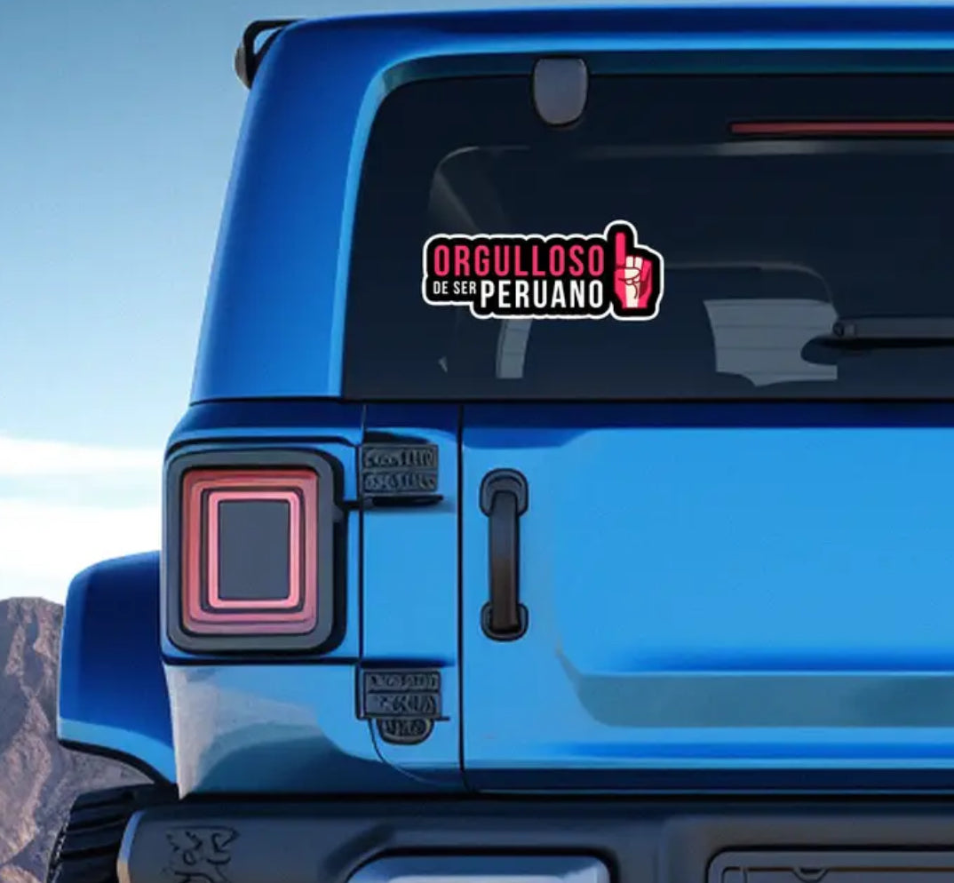 Peruvian Pride Vinyl Decal – Weatherproof Sticker for Cars, Jeeps, Motorcycles & More