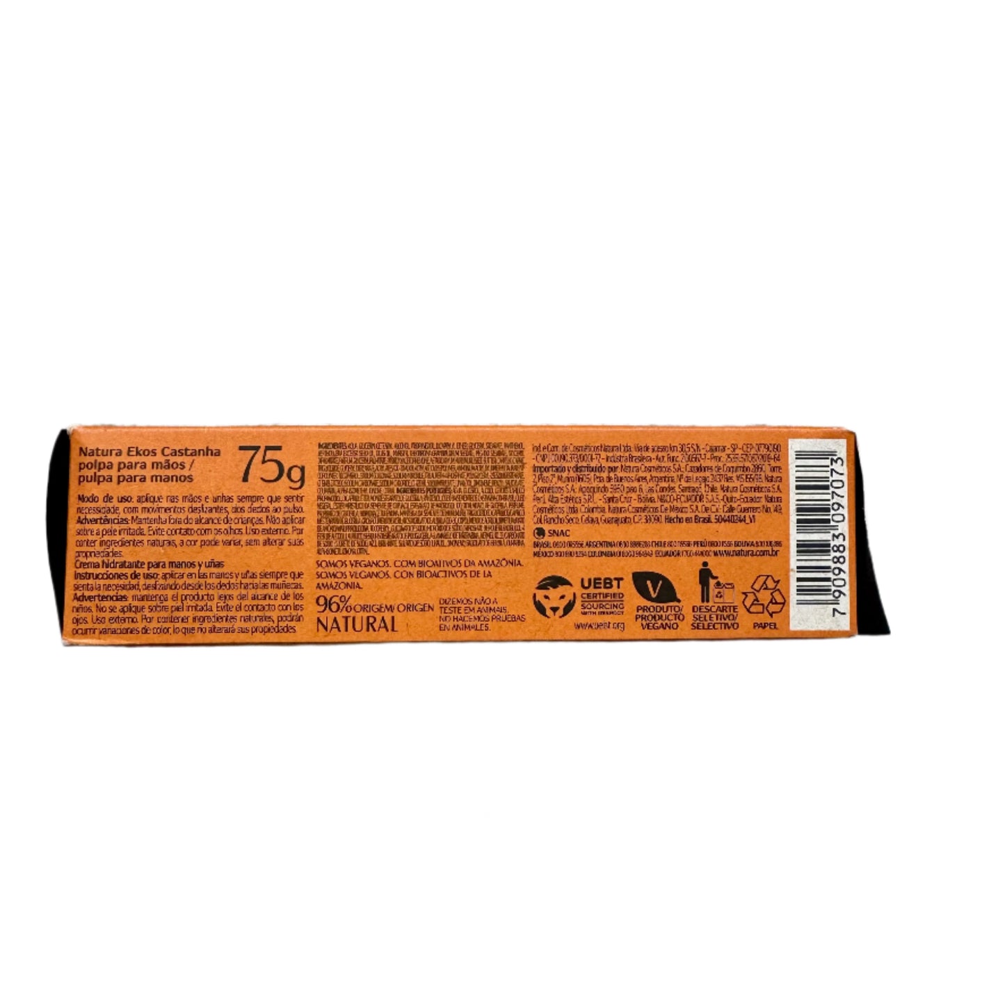Crema de Manos Natura EKOS CASTANHA Hidratación 75g 2.6oz