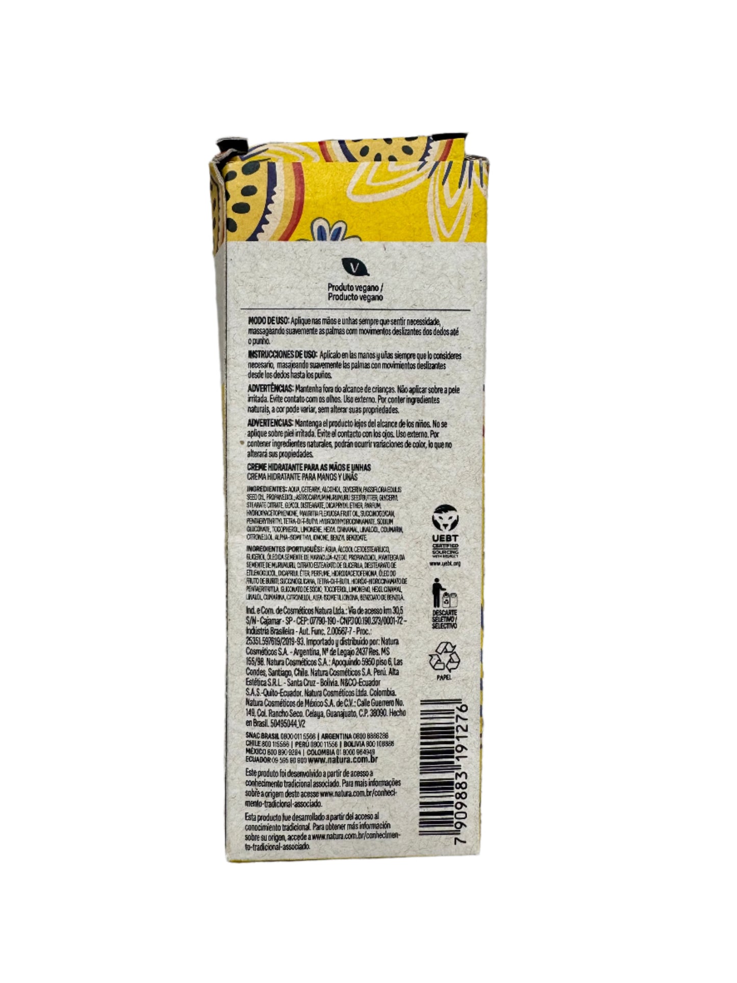 Crema de Manos Natura Ekos Maracujá 40g – Hidratación Natural y Aroma Exótico