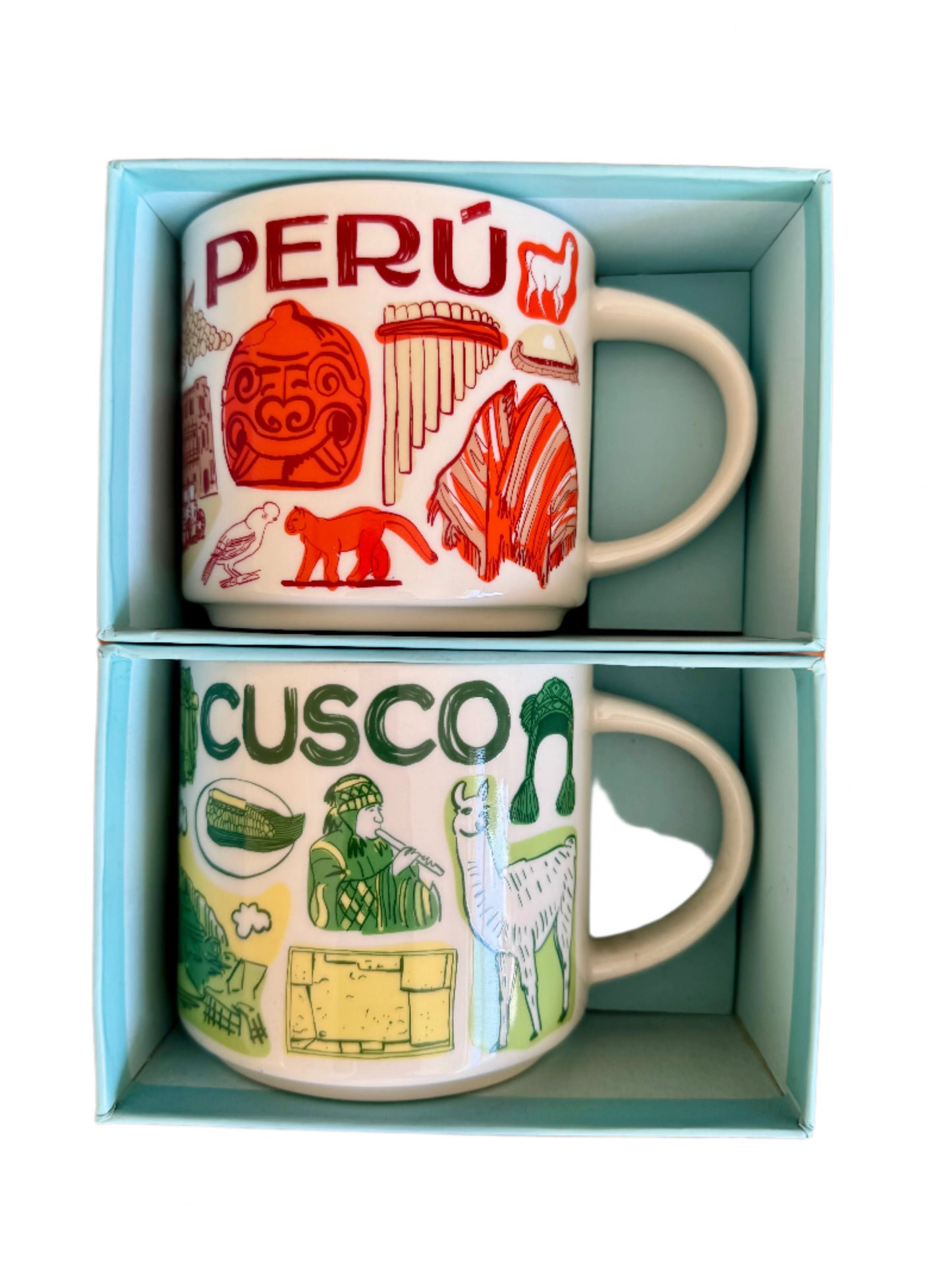 Starbucks Peru Cusco Mug Set Been There Series 14oz Cup New In Box
