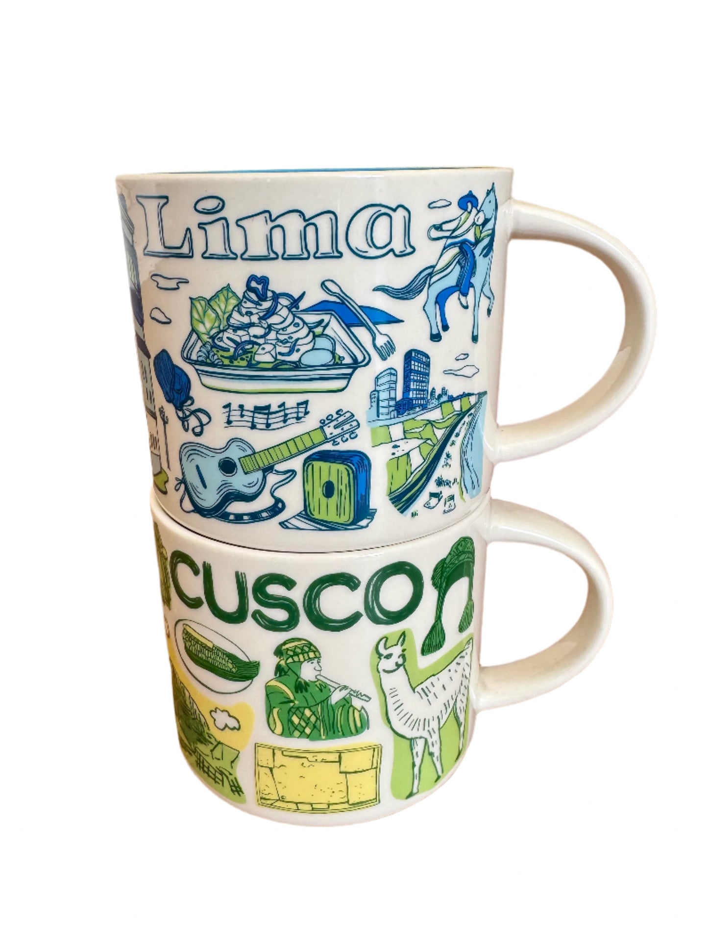 Starbucks Cusco Lima Mug Set Been There Series 14oz Cup New In Box