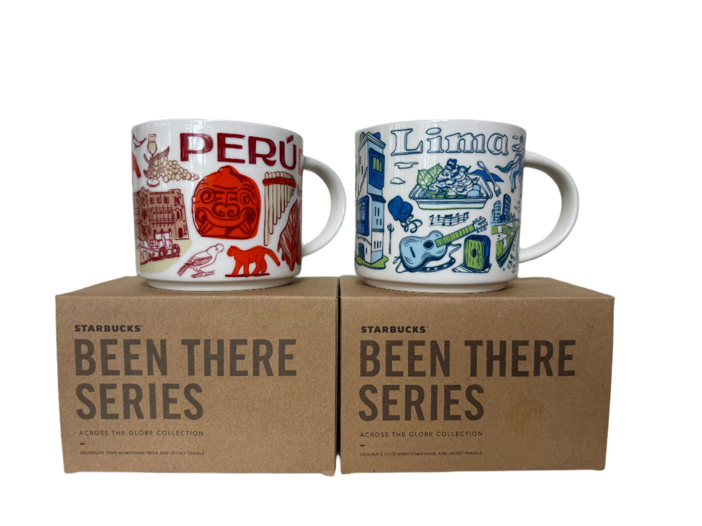 Starbucks Peru Lima Mug Set Been There Series 14oz Cup New In Box