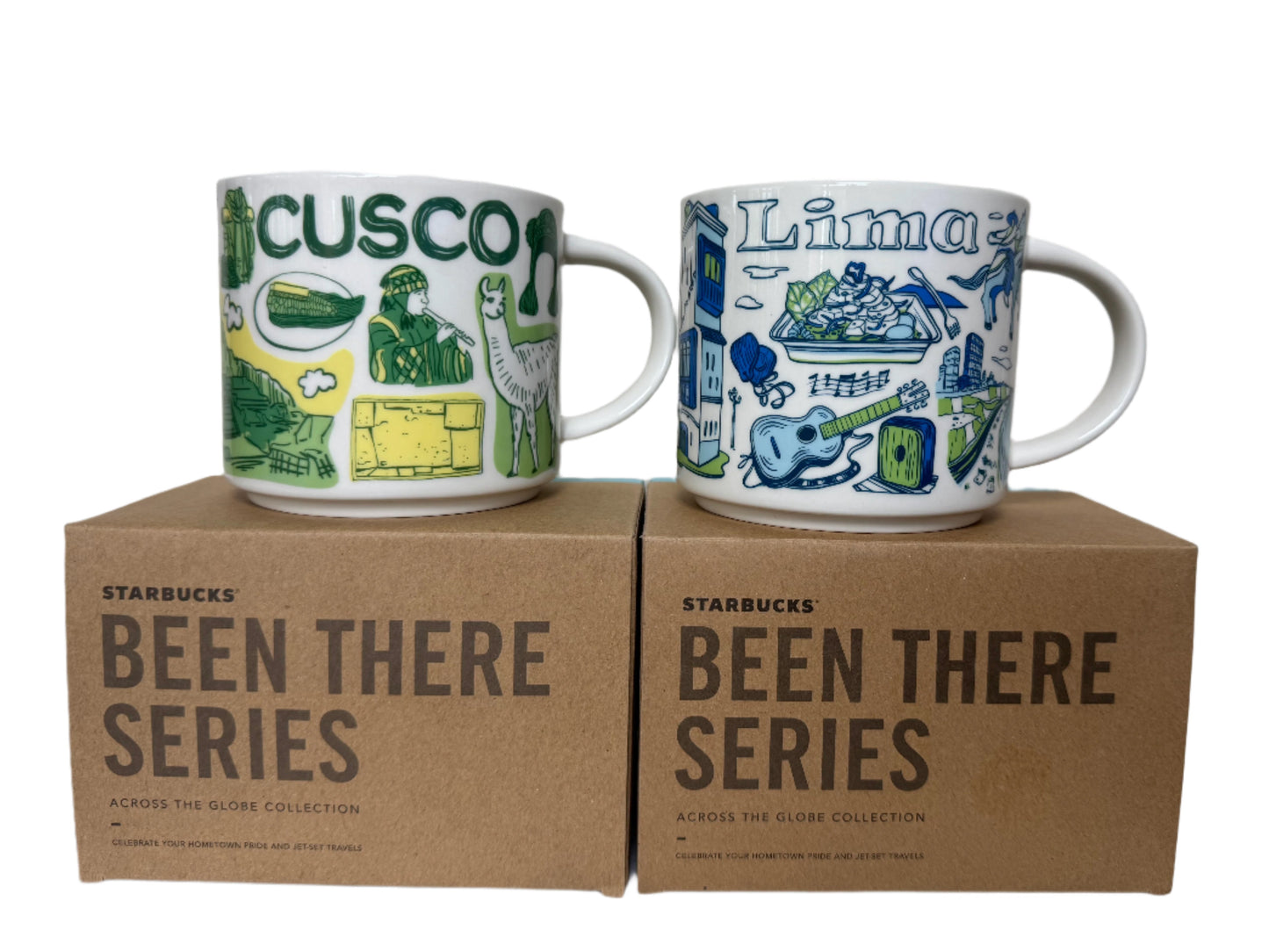 Starbucks Cusco Lima Mug Set Been There Series 14oz Cup New In Box