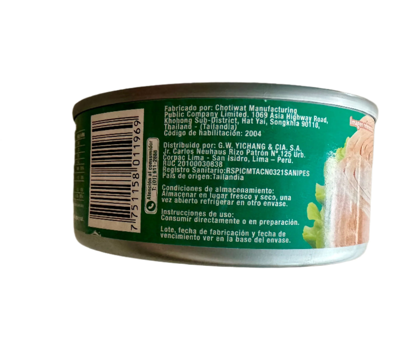 Florida Atun sólido En Aceite Vegetal Peruvian Solid Tuna In Oil Can 6 oz