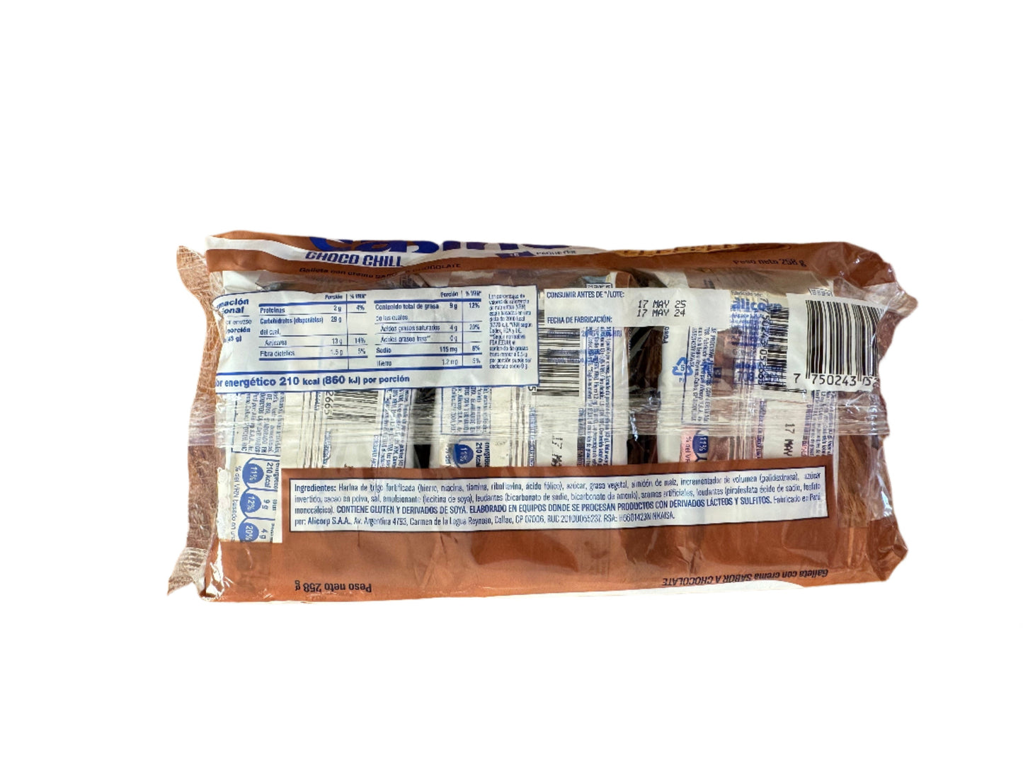 Victoria Casino Galletas Peruanas Crema Casino Choco Chill