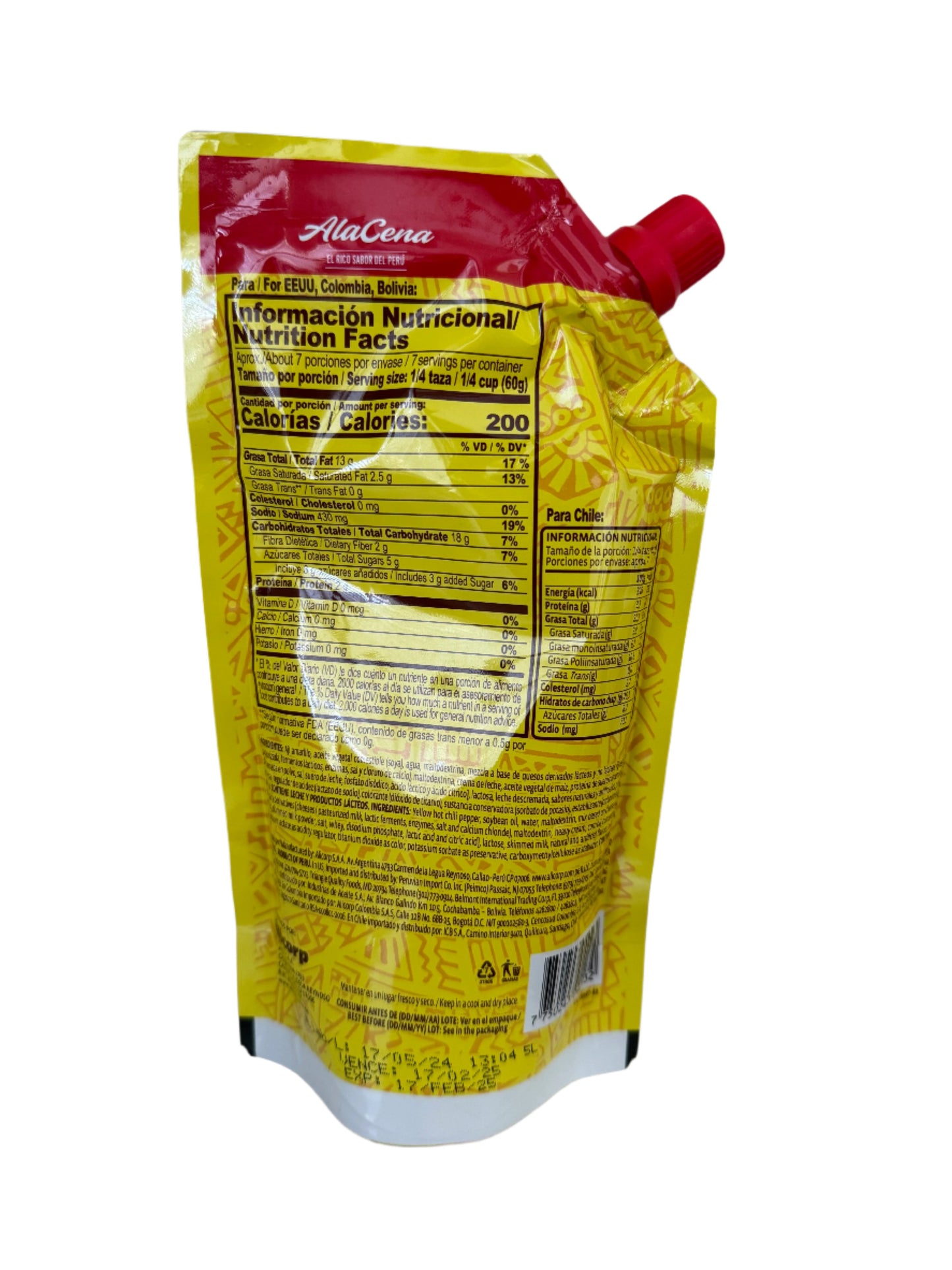Alacena Huancain crema de ají y queso 400g