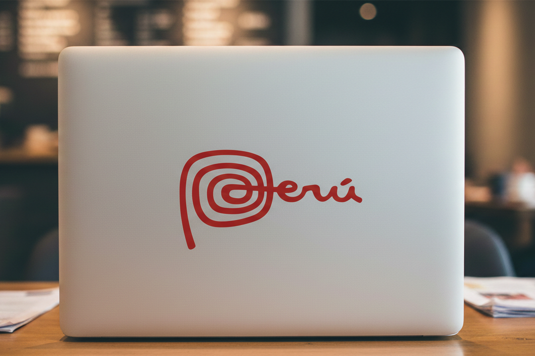 Peru Logo Vinyl Decal 7.5'' – Self-Adhesive Sticker for Cars, Laptops, Windows & More