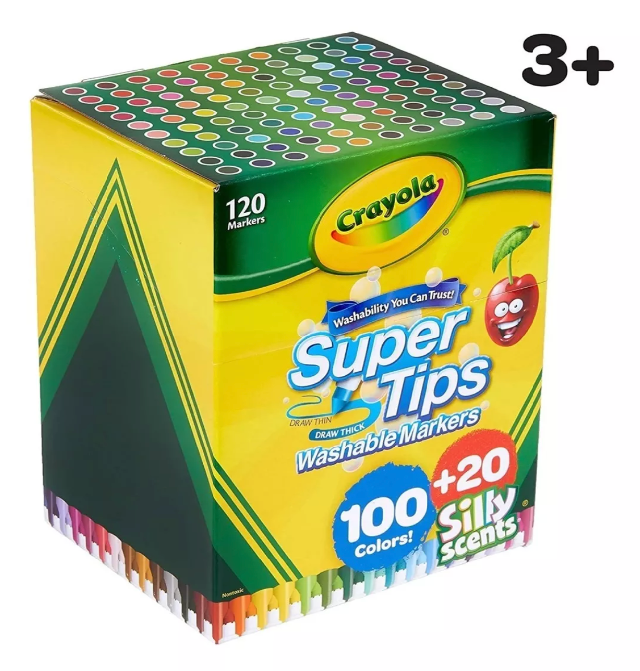 Crayola Supertips 120 Plumones Lavables Niños Y Jóvenes