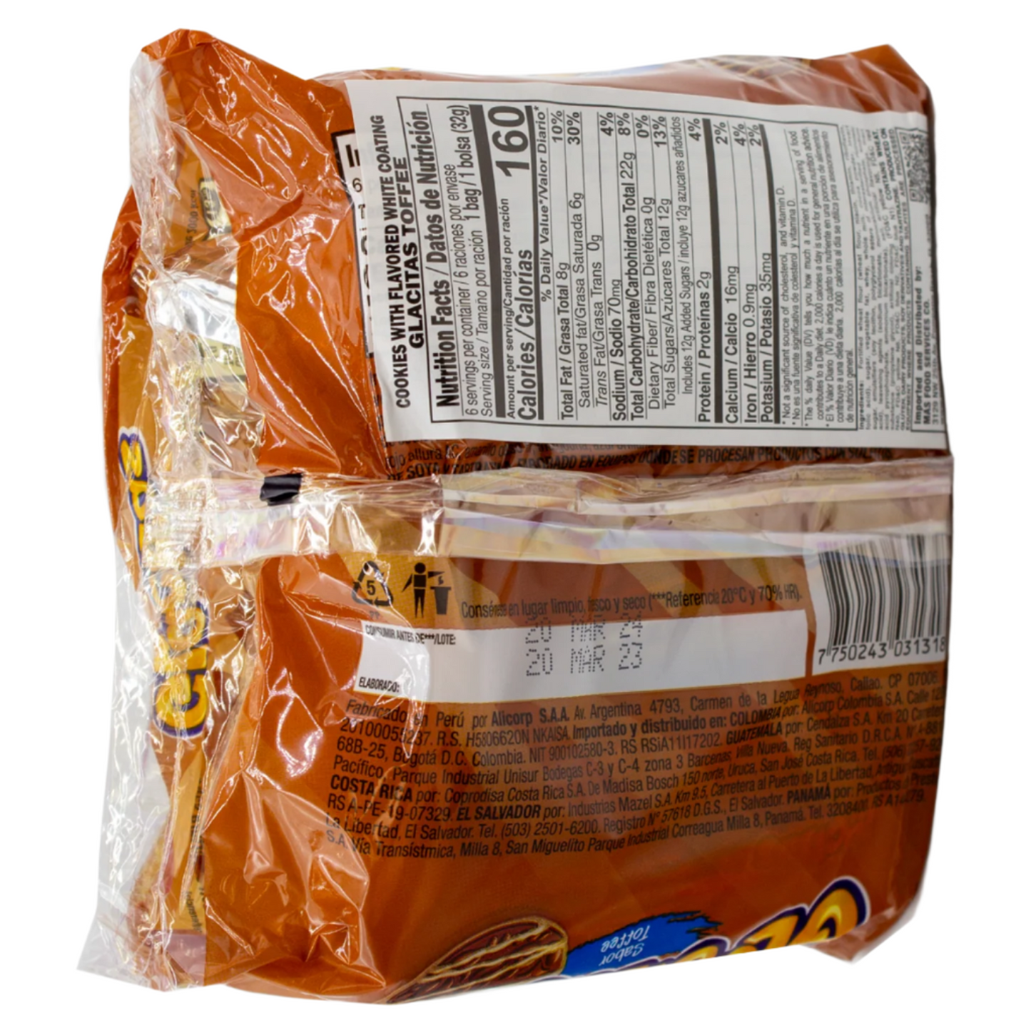 Galleta Glacitas Sabor Toffee Victoria 6 Unidades