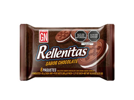 Galleta Peruanas Rellenitas Sabor de Chocolate GN 8 Unidades