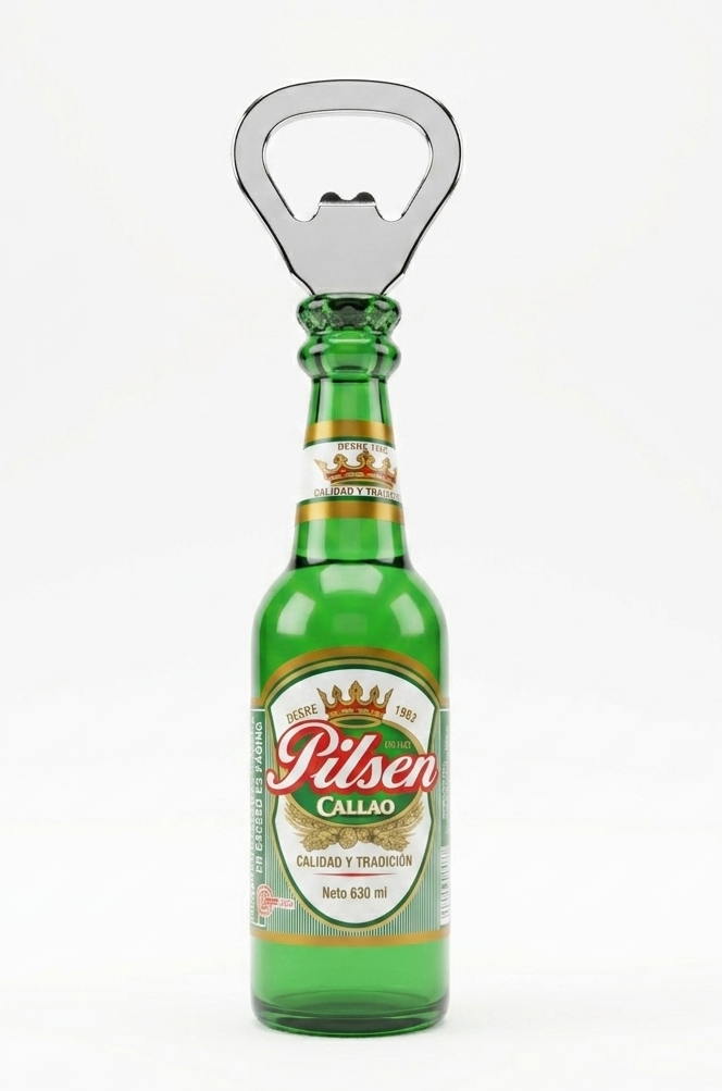 Pilsen & Cristal Bottle Opener – Peruvian Beer Souvenir, Bar Decor Collectible, Metal Opener 5.5”x1”