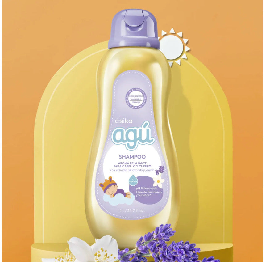Esika Agú Shampoo 1L – Lavender & Jasmine Scent