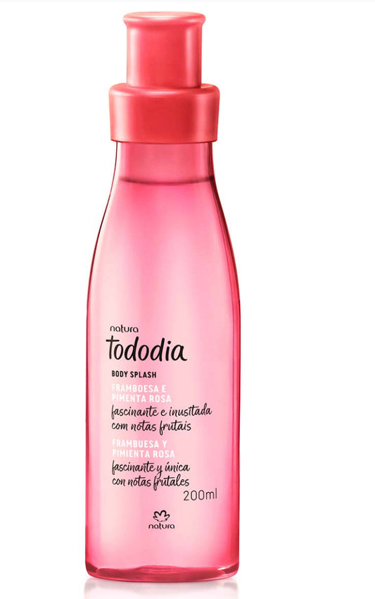 Tododia Body Splash Frambuesa y Pimienta Rosa 200 ml – Frescura y Fragancia Duradera para el Cuerpo