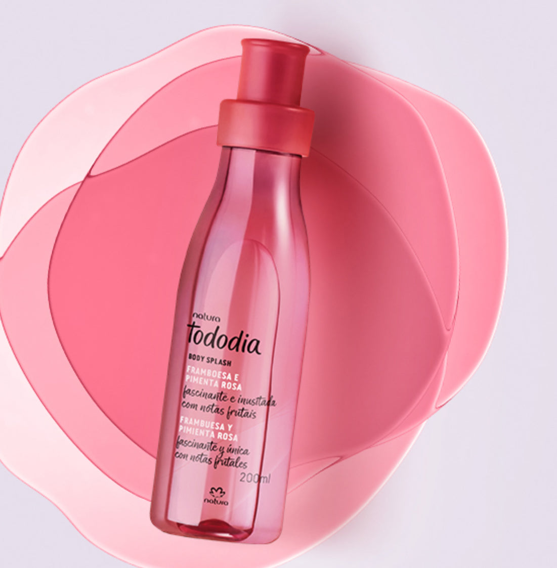 Tododia Body Splash Frambuesa y Pimienta Rosa 200 ml – Frescura y Fragancia Duradera para el Cuerpo