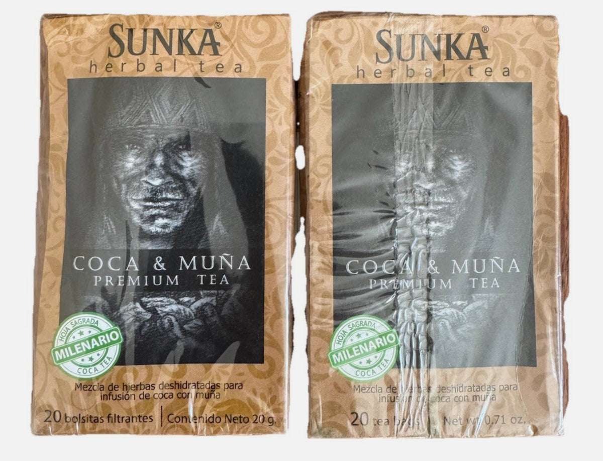 Xuka Tea SUNKA Coca & Muña Herbal Tea – 20 Tea Bags – Ahorrando Soles