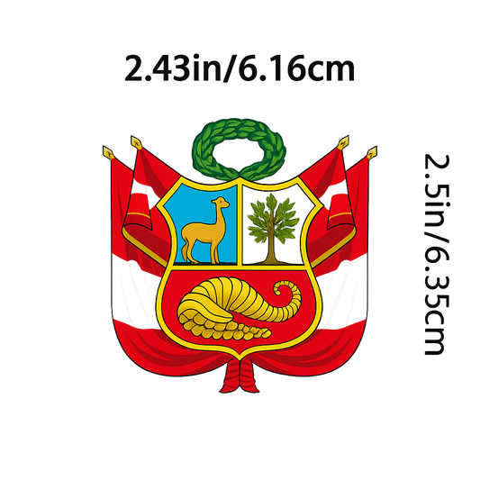 Peruvian Coat of Arms Vinyl Sticker - Peru National Shield Decal