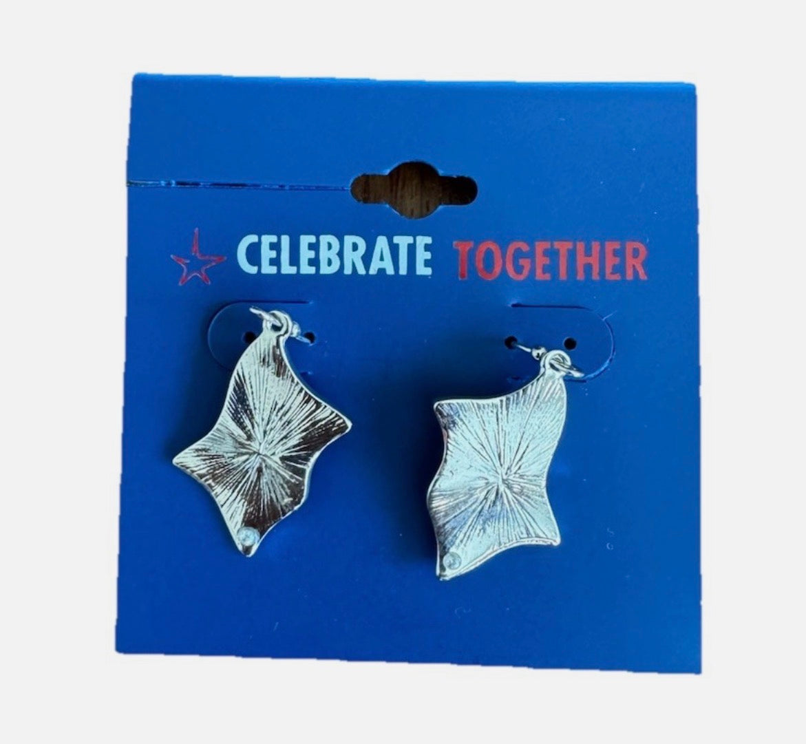 Patriotic American Flag Drop Dangle Earrings – USA Independence Jewelry