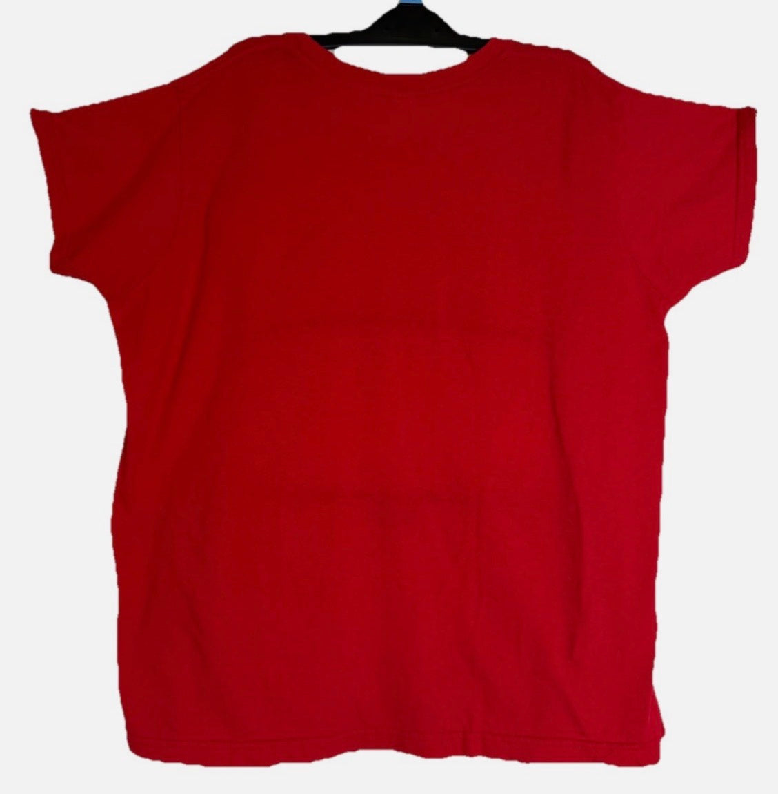 USA 2014 Mens Red Front Print Causal Shirt XL 100% Cotton