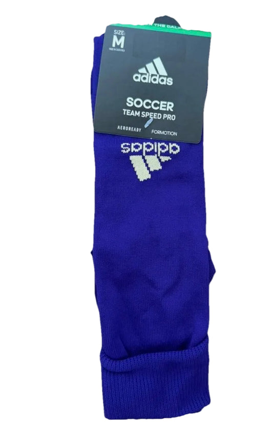 Adidas Team Speed Pro Soccer Socks Purple, Brand New Logo, Aeroready
