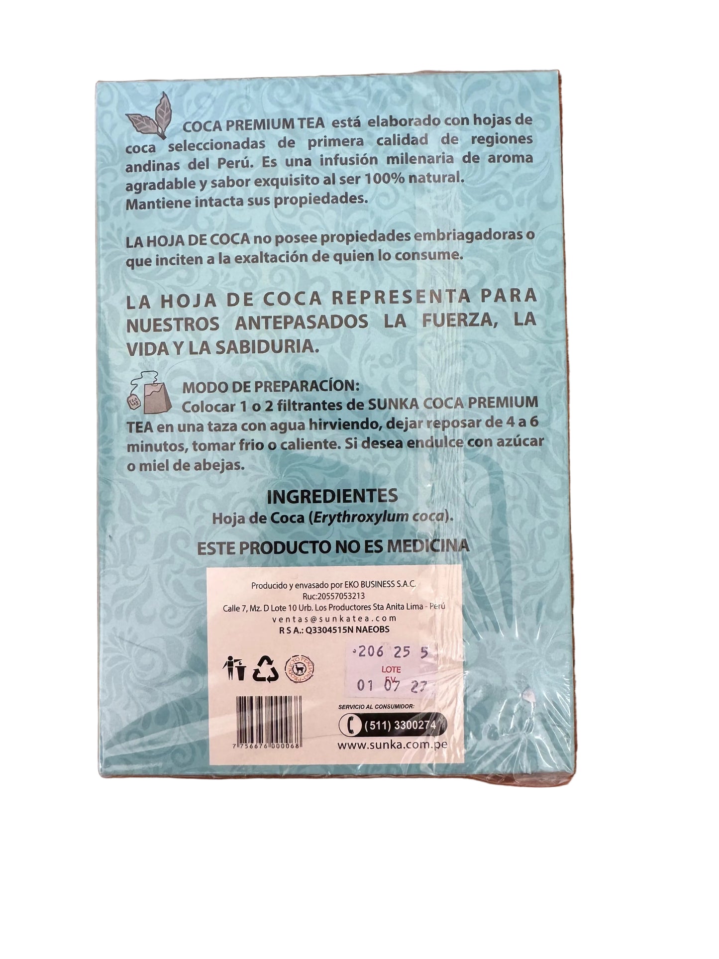 SUNKA Coca Premium Tea 100 Tea Bags