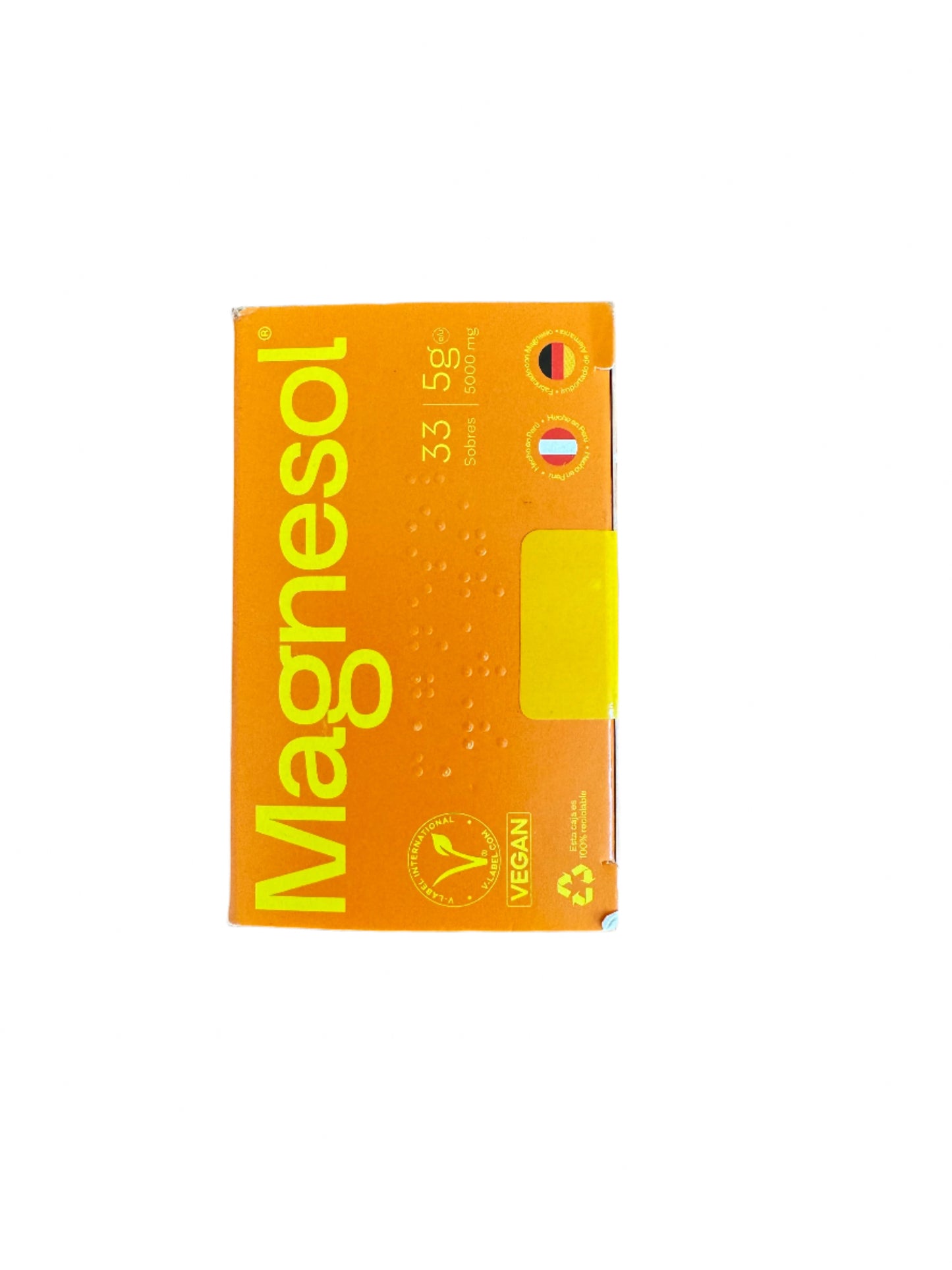 Magnesol Naranja – 33 Sobres de Magnesio 5g Sabor Naranja