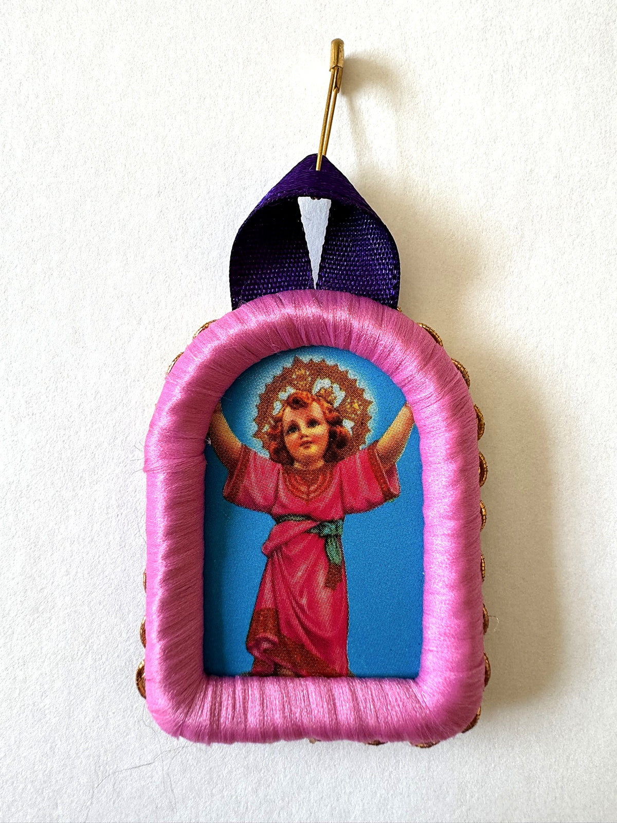 Peruvian Detente – Señor de los Milagros & Divino Niño, Catholic Protection Charm Various Sizes