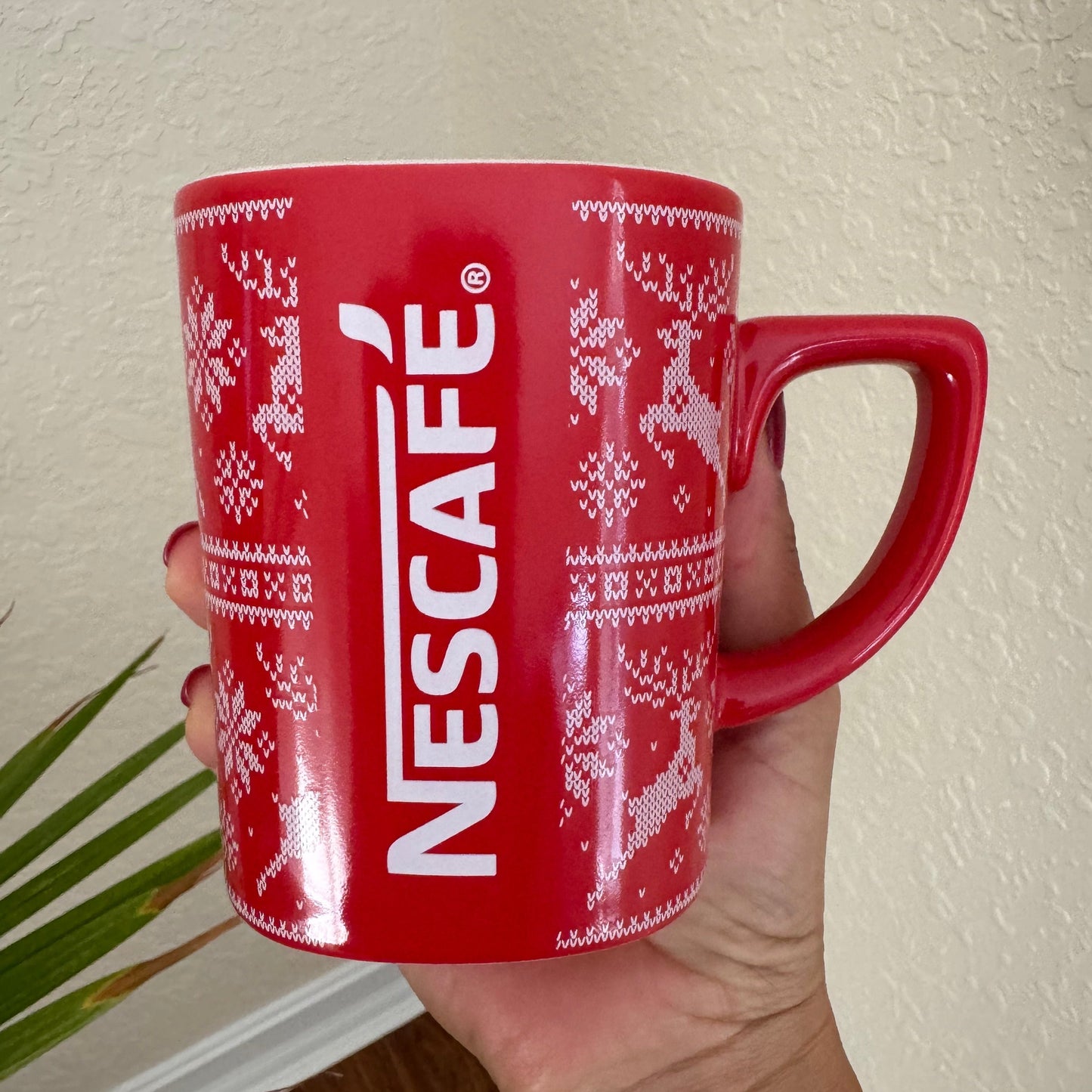 Vintage Nescafe Red Christmas Mug