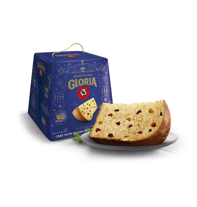 Gloria Panettone Cake with Raisins and Candied Fruit 900g (2lb) Peruvian Paneton