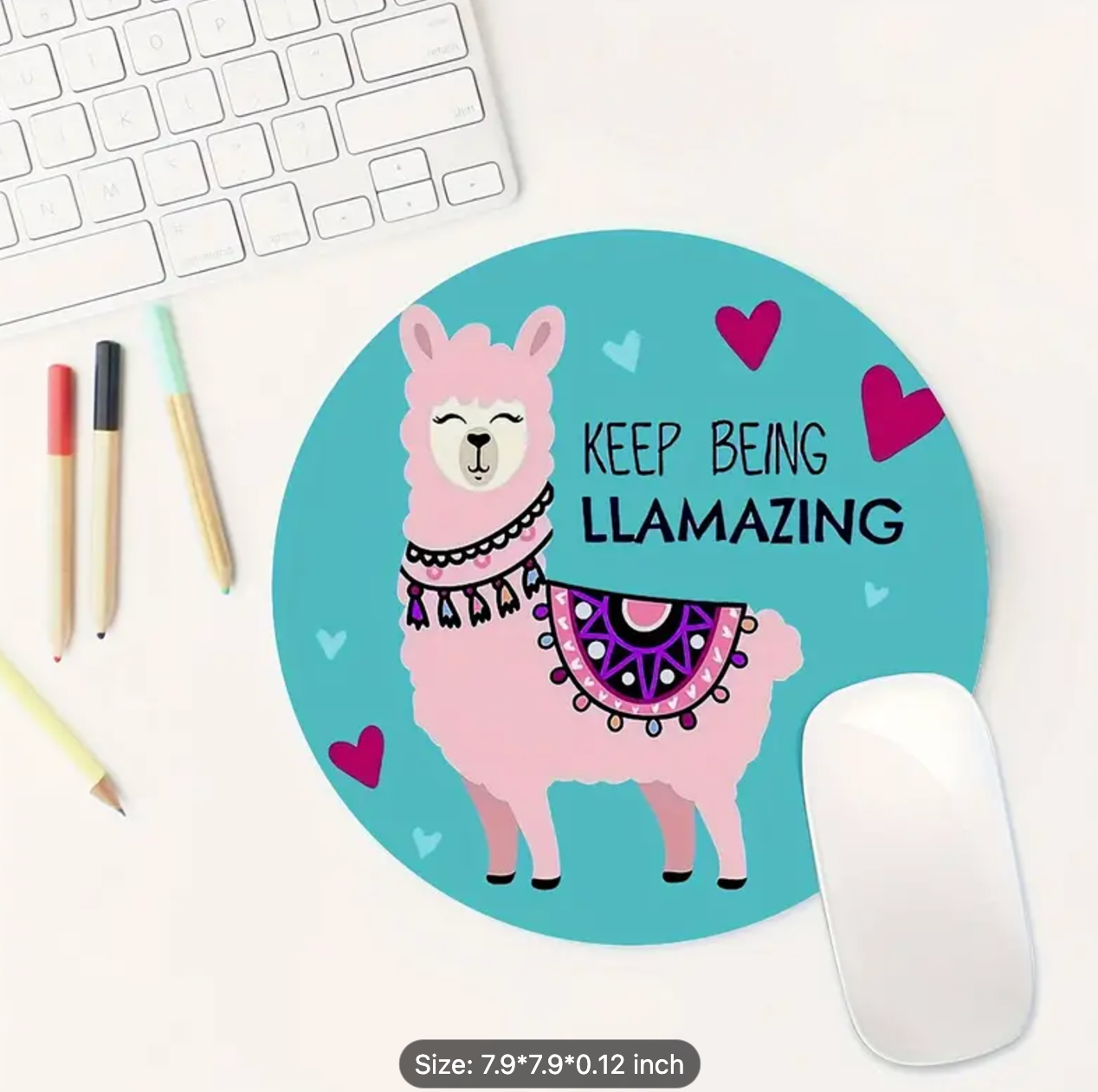 Llama Mouse Pad 7.9 X 9.5 Inch diferents sizes and shapes