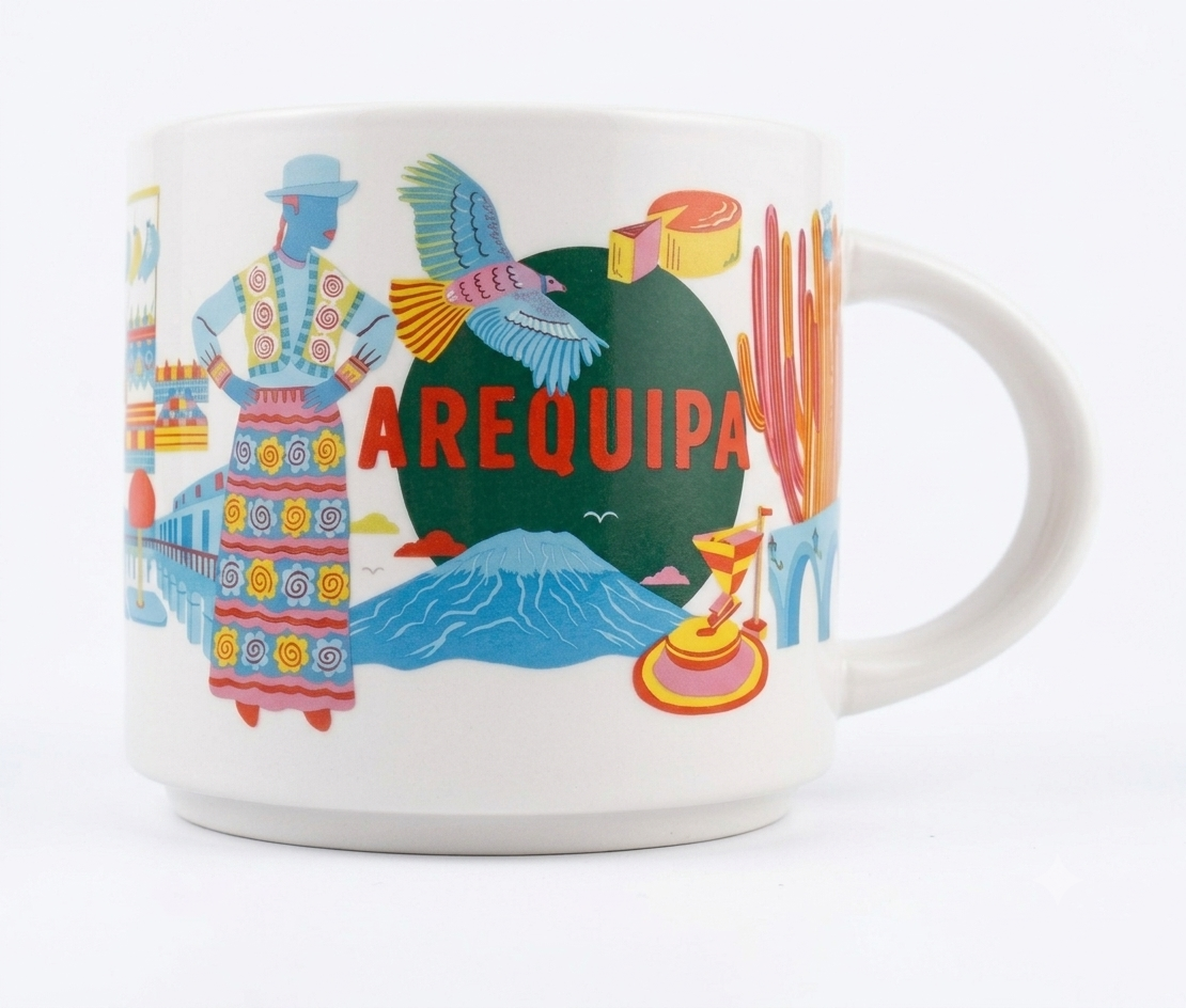 Starbucks Discovery Series Cup, Mug, Coffee mug AREQUIPA, PERU Collectible Cup 14 oz