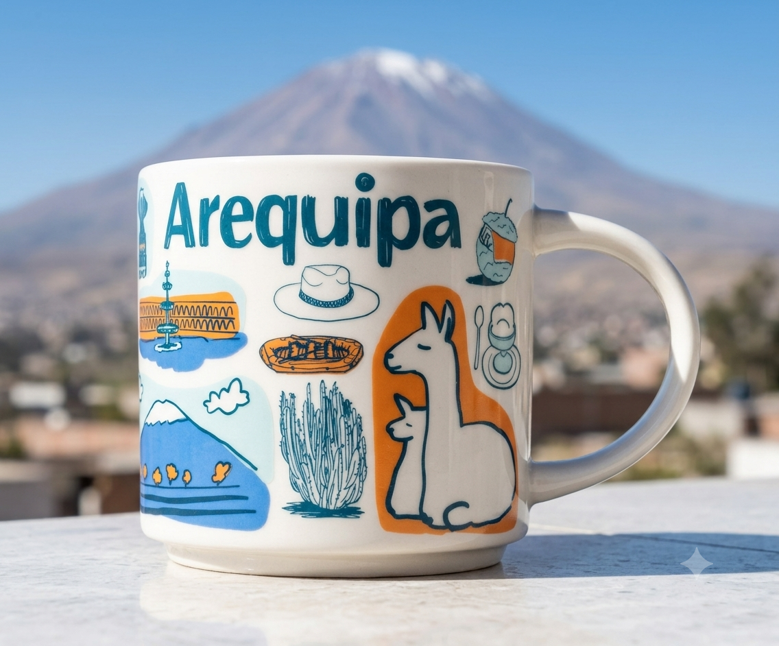 Starbucks 'Been There Series' Cup, Mug, Coffee mug - AREQUIPA, PERU Collectible Cup 14 oz
