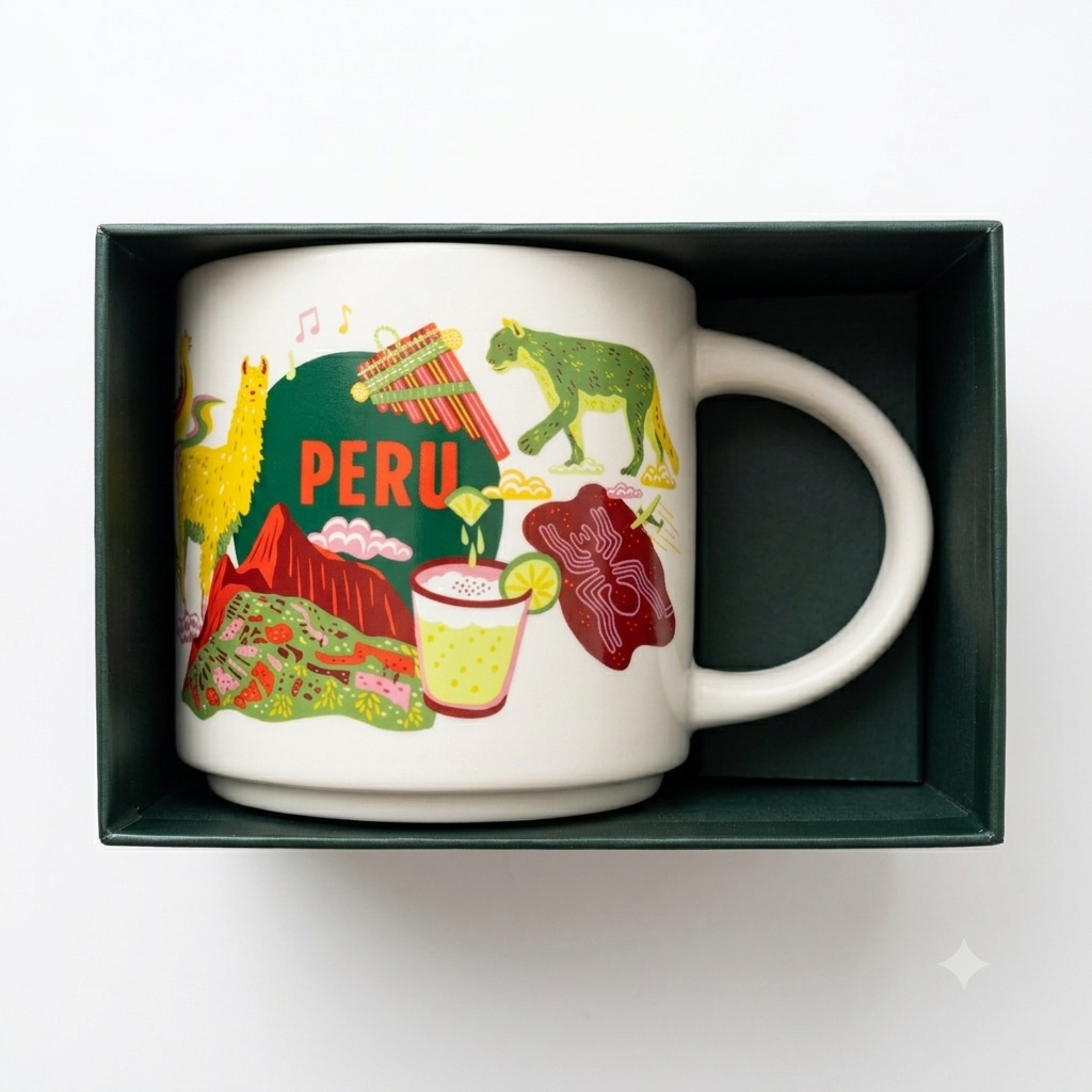 Taza Starbucks Peru Been There Series – Taza de cerámica de 14 oz – Nueva