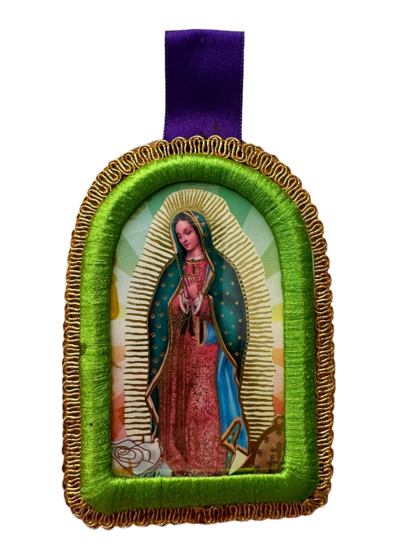 Detente Señor de los Milagros y Virgen de Guadalupe en diferentes tamaños