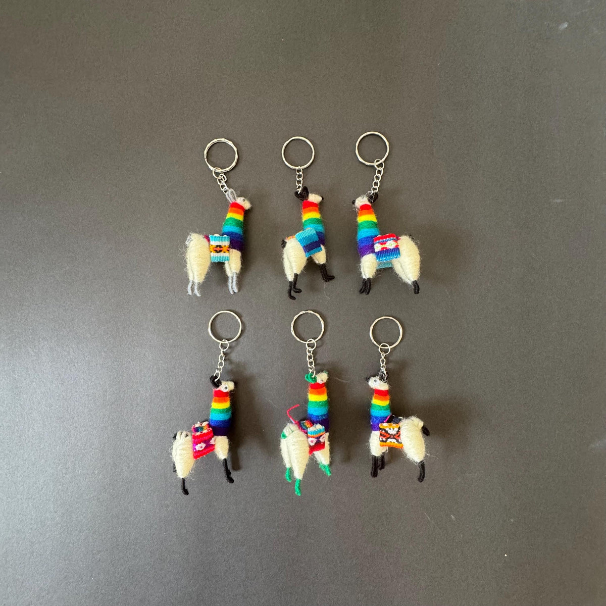 Peruvian Alpaca Llama Keychain – Handmade Colorful Textile Bag Charm, Boho Andean Souvenir Gift